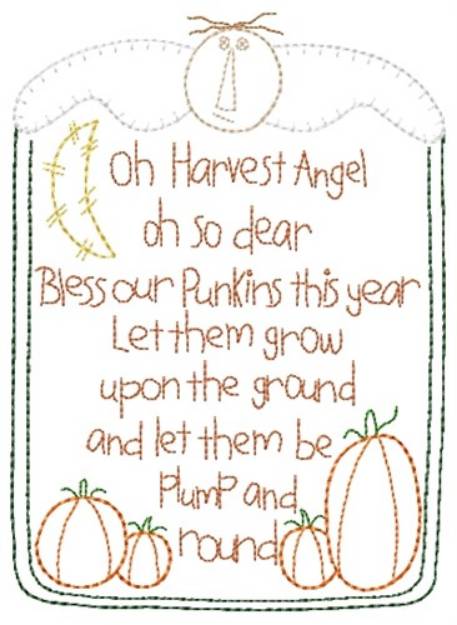 Picture of Harvest Angel Machine Embroidery Design