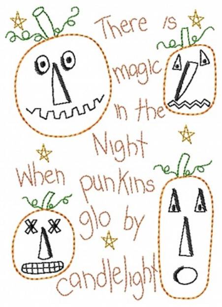 Picture of Punkins Glo Machine Embroidery Design