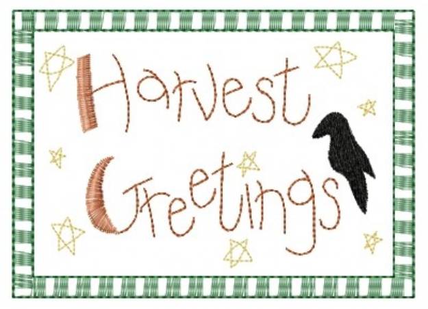 Picture of Harvest Greetings Machine Embroidery Design