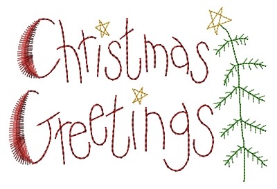 Christmas Greetings Machine Embroidery Design