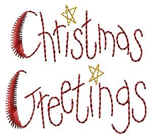 Christmas Greetings Machine Embroidery Design
