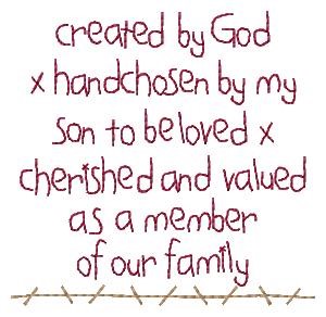 Created By God Machine Embroidery Design