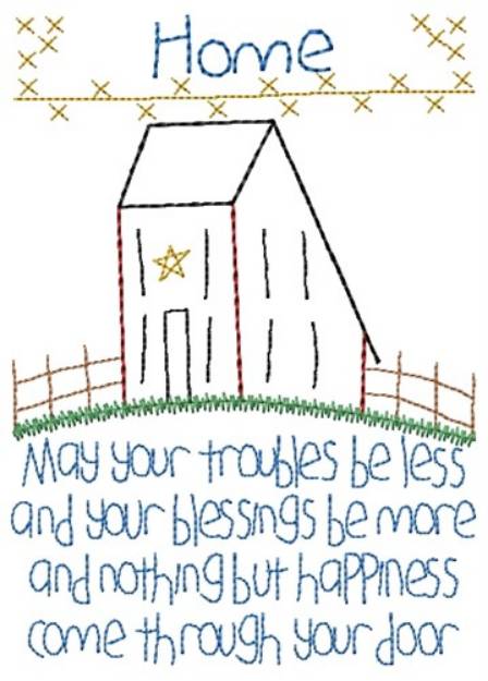 Picture of Home Blessings Machine Embroidery Design