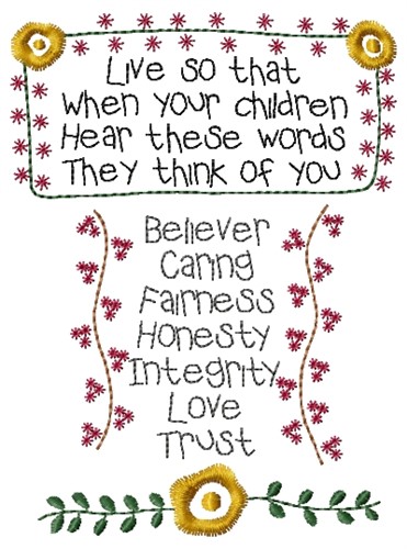 Hear These Words Machine Embroidery Design