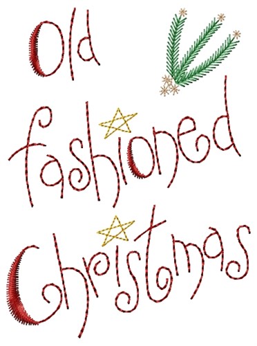 Old Fashioned Christmas Machine Embroidery Design