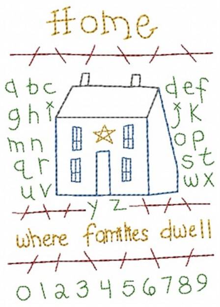 Picture of Home Sampler Machine Embroidery Design