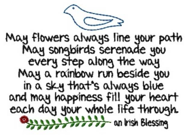 Picture of Irish Blessing Machine Embroidery Design