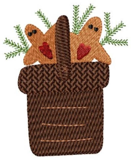 Picture of Gingerbread Basket Machine Embroidery Design