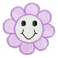 Purple Daisy Machine Embroidery Design
