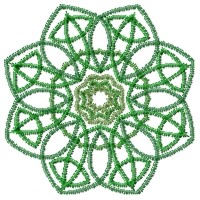 Spiral Floral Machine Embroidery Design