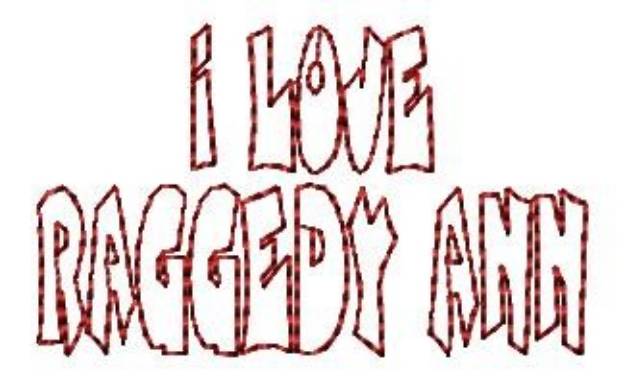 Picture of Love Raggedy Ann Machine Embroidery Design