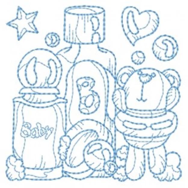 Picture of Baby Bath Machine Embroidery Design