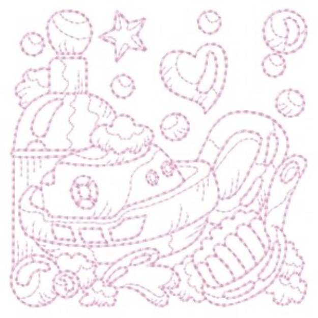 Picture of Baby Bubble Bath Machine Embroidery Design