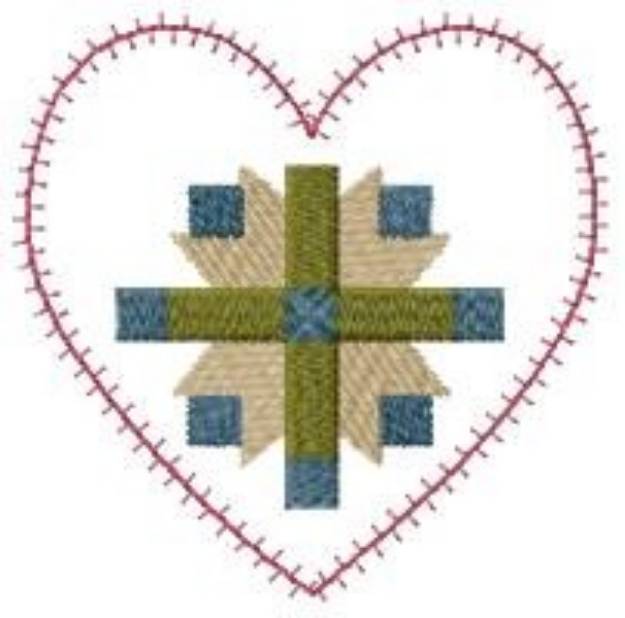 Picture of Quilt Heart Block Machine Embroidery Design