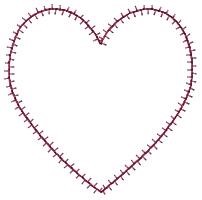 Outline Heart Machine Embroidery Design