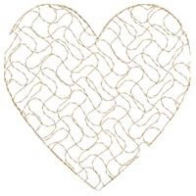 Picture of Stipple Heart Machine Embroidery Design
