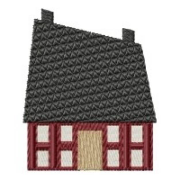 Picture of Folk Art House Machine Embroidery Design