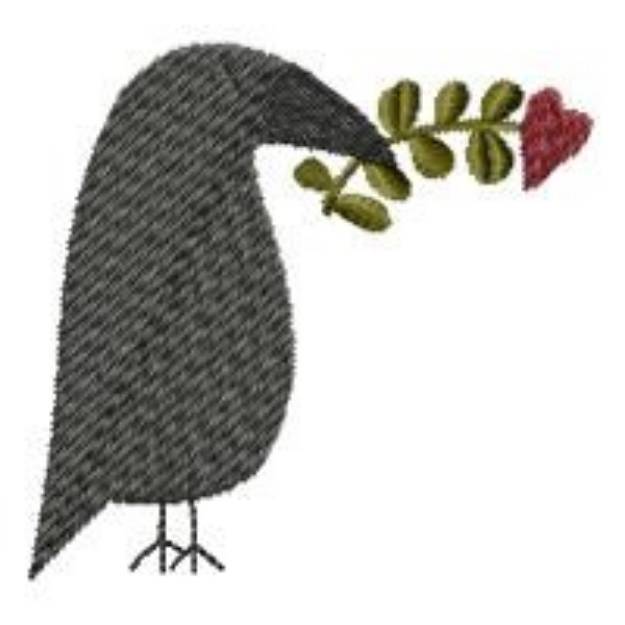 Picture of Crow & Rose Machine Embroidery Design