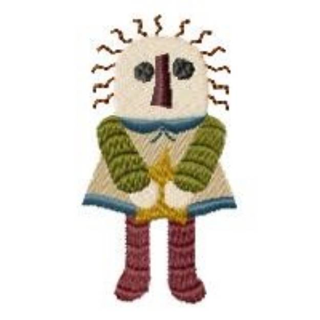 Picture of Folk Art Doll Machine Embroidery Design