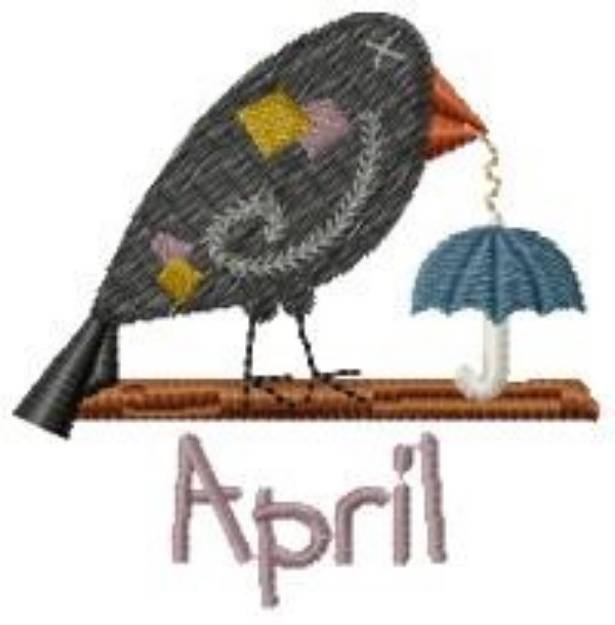 Picture of April Crow Machine Embroidery Design