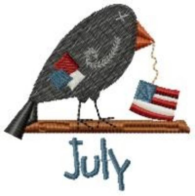 Picture of July Crow Machine Embroidery Design