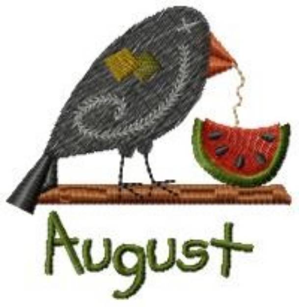 Picture of August Crow Machine Embroidery Design