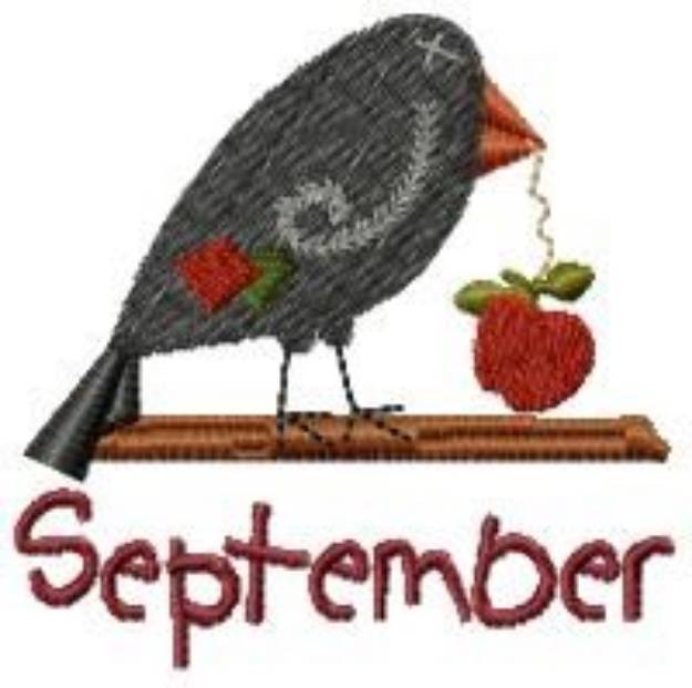 Picture of September Crow Machine Embroidery Design