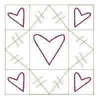 Hearts Block Machine Embroidery Design