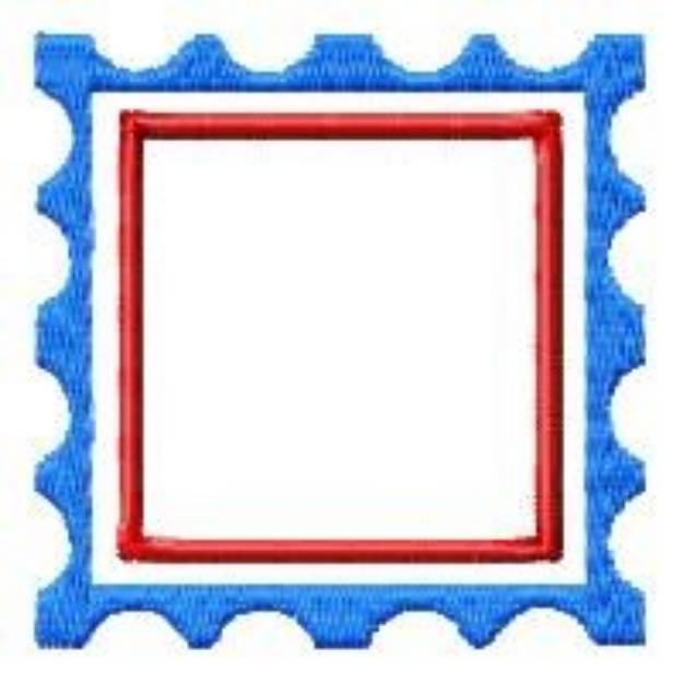 Picture of Postage Stamp Frame Machine Embroidery Design