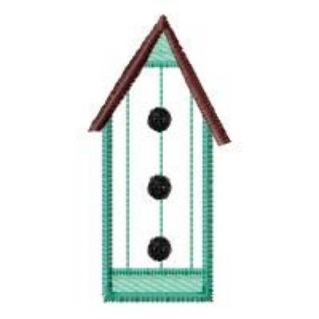 Picture of Tall Birdhouse Machine Embroidery Design