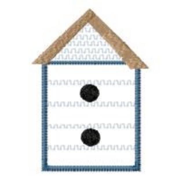 Picture of Double Birdhouse Machine Embroidery Design