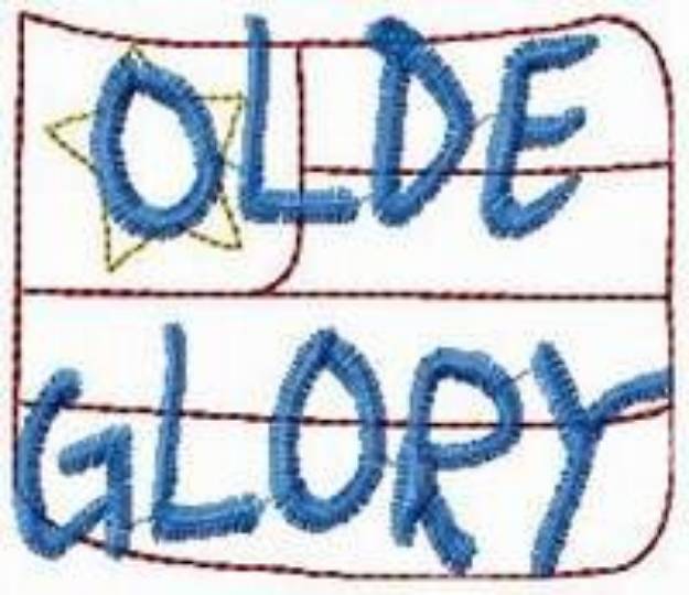 Picture of Olde Glory Machine Embroidery Design