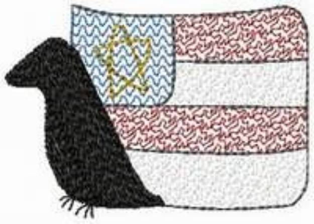 Picture of Crow & Flag Machine Embroidery Design