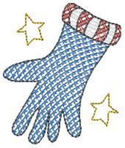 Picture of Patriotic Glove Machine Embroidery Design