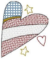 American Heart Machine Embroidery Design