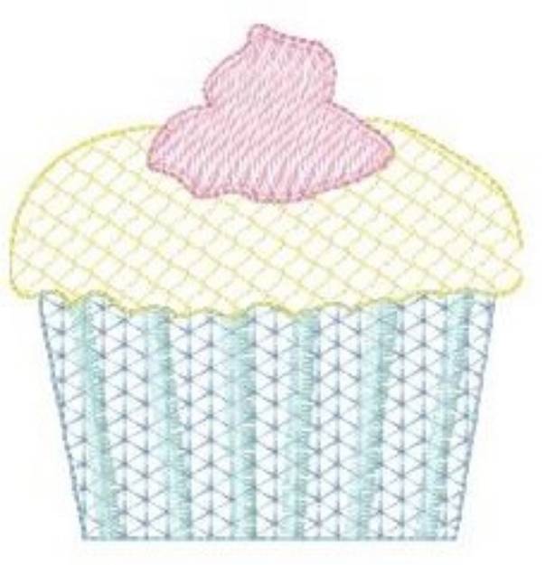 Picture of Patriotic Cupcake Machine Embroidery Design