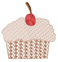 Cherry Cupcake Machine Embroidery Design