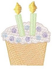 2nd Birthday Cupcake Machine Embroidery Design