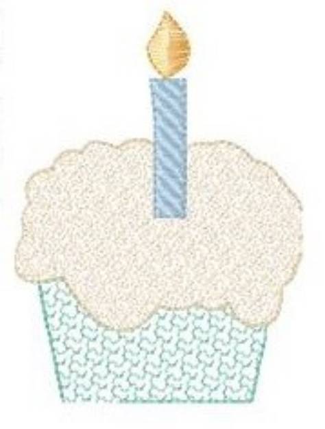 Picture of Candle Cupcake Machine Embroidery Design