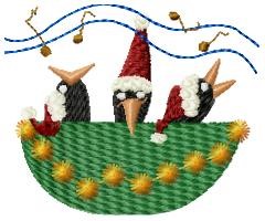 Holiday Crows Nest Machine Embroidery Design