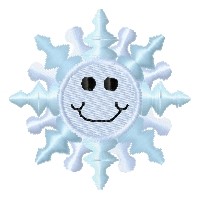 Smiley Snowflake Machine Embroidery Design