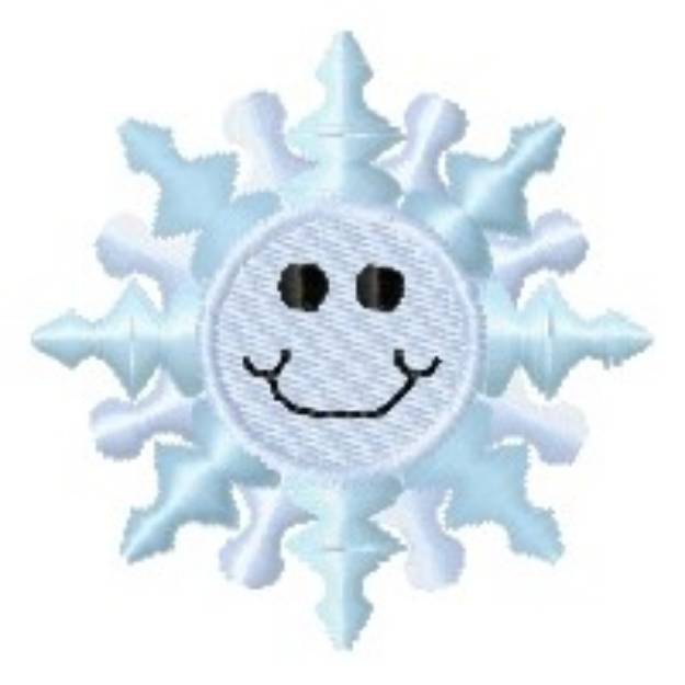 Picture of Smiley Snowflake Machine Embroidery Design