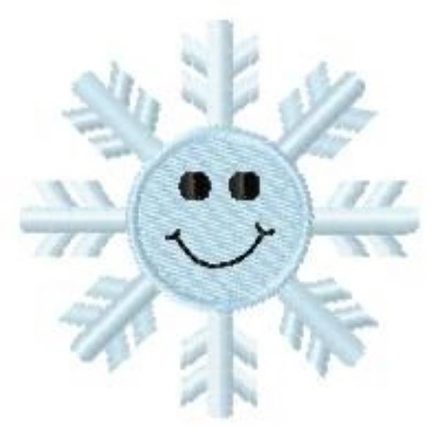 Picture of Smile Snowflake Machine Embroidery Design