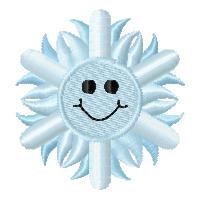 Smiling Snowflake Machine Embroidery Design