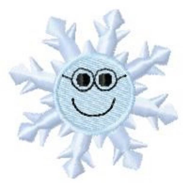 Picture of Snowflake & Glasses Machine Embroidery Design