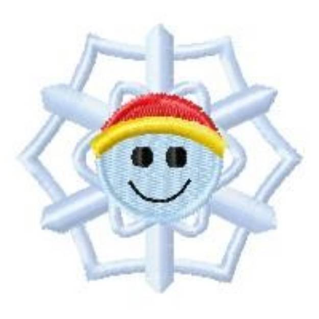 Picture of Snowman Snowflake Machine Embroidery Design