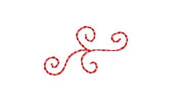 Redwork Curls Machine Embroidery Design