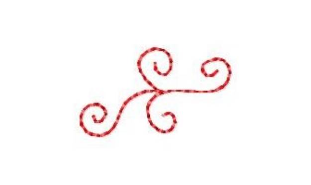 Picture of Redwork Curls Machine Embroidery Design