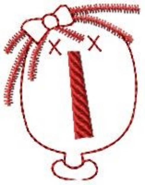 Picture of Raggedy Doll Head Machine Embroidery Design