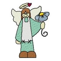 Flower Angel Machine Embroidery Design